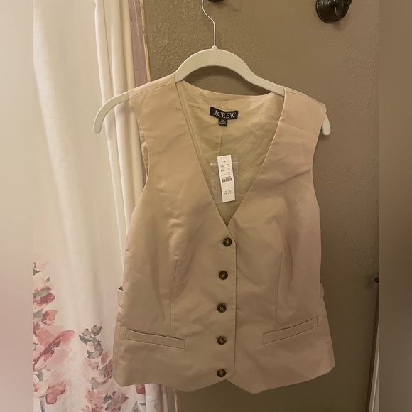 J. Crew Limited-edition slim-fit vest in lightweight chino Light Khaki Sz 16 NWT - Picture 6 of 8